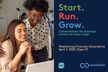  Graphic displaying Start. Run. Grow. event series information. 