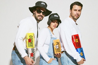  Headshot of Mid-Day Squares Founders Jake Karls, Lezlie Karls Saltarelli, and Nick Saltarelli. 